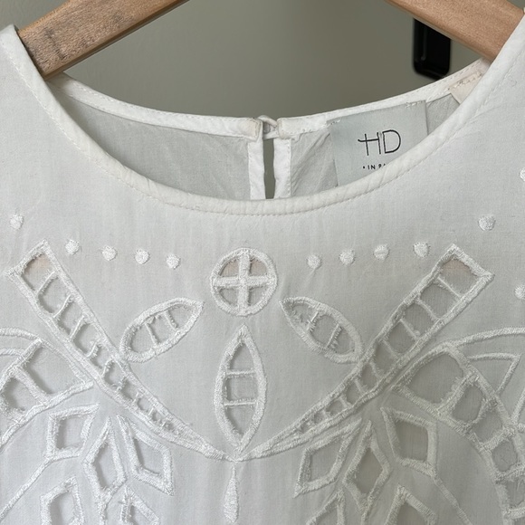 Beautiful blouse from Anthropologie with laser cut detail XXS - Picture 2 of 7